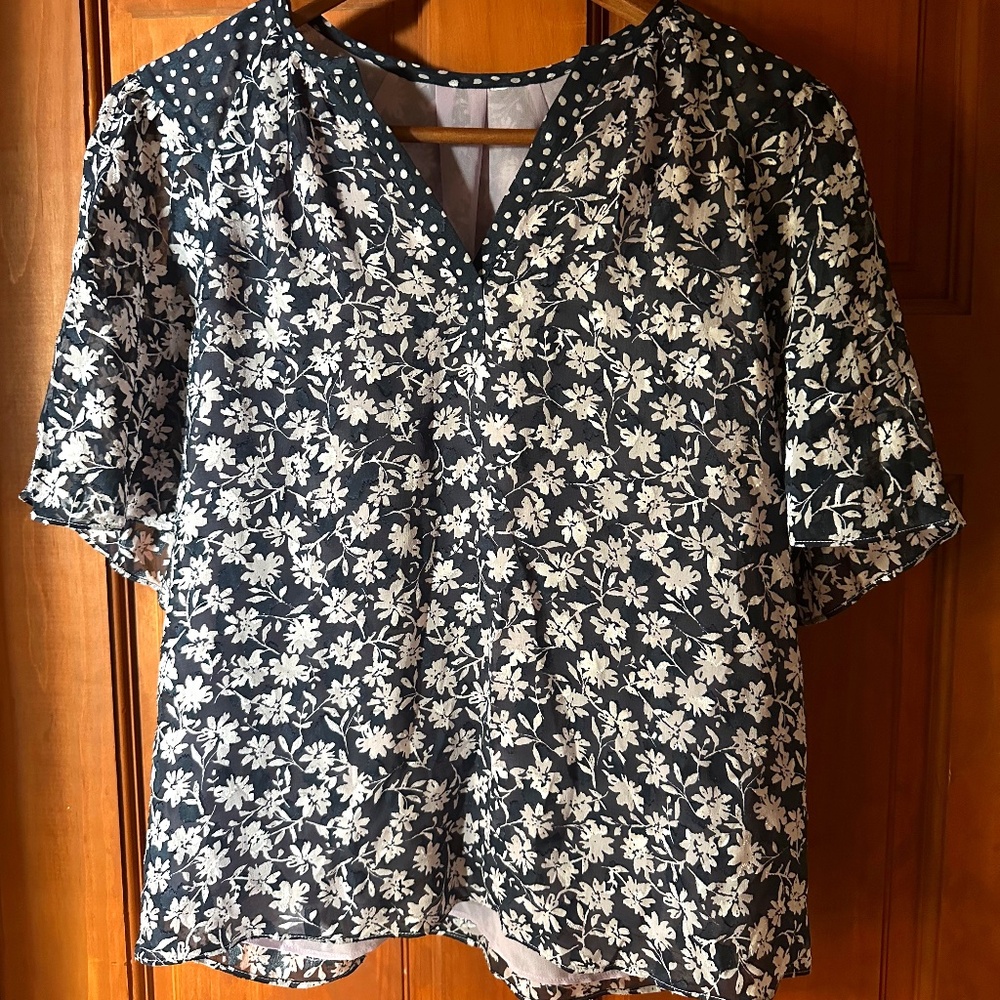 Rebecca Taylor Silk Shirt (perfect for work or wear in warmer temps!)